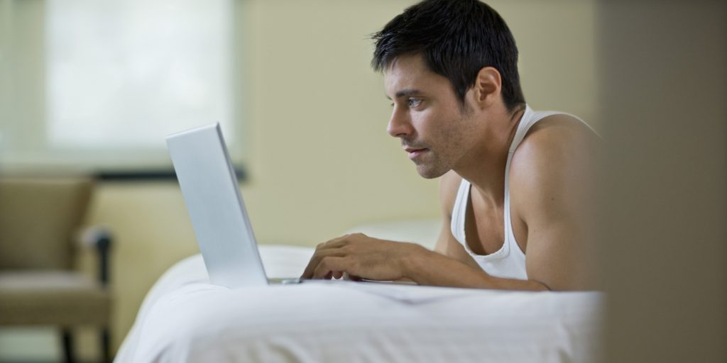 Man Using a Laptop